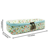 Pencil Case, Twinkle Club Cute Pen Case Zipper Bag Office Organizer Rose Floral Makeup Pouch, Blue