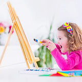 Parts3A 10Pc Wooden Easel,16"Easel Stand,Easel for Painting canvases,Foldable A Frame Wood Easel Adjustable Table Easel for Kids,Oil Water Painting,Students Classroom Etc.