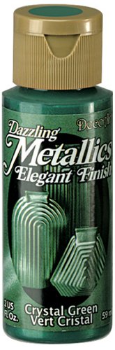 DecoArt Dazzling Metallics 2-Ounce Crystal Green Acrylic Paint