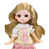 A Leaf BJD Girl Doll, 13 Joints Height 20cm Can Be Changed Into Dolls, Doll Ornaments for Children' Toys, Flexible Joints, Can Change Various Positions, Blond Hair