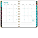 HARDCOVER Academic Year 2023-2024 Planner: (June 2023 Through July 2024) 5.5"x8" Daily Weekly Monthly Planner Yearly Agenda. Bookmark, Pocket Folder and Sticky Note Set (Black Tree Seasons)