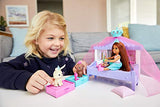 Barbie Princess Adventure Chelsea Princess Storytime Playset, with Chelsea Doll, Canopy Bed, 2 Pets and Accessories, Gift for 3 to 7 Year Olds