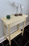 24" Unfinished Pine Console Sofa Table with Bottom Shelf