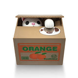 Matney Stealing Coin Cat Box- Piggy Bank - White Kitty - English Speaking