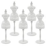 UCanaan 5 PCS Doll Dress Form Cloth Gown Plastic Demountable Display Support Holder Mannequin Model Stand Accessories for Doll Dresses