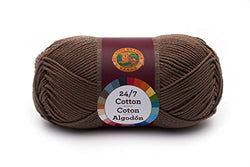 Lion Brand Yarn 761-126 24-7 Cotton Yarn, Cafe Au Lait
