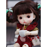 MEESock Lovely Mini BJD Dolls 1/8 16cm Girl SD Doll 6.2Inch Ball Jointed Doll DIY Toys with Full Set Clothes Shoes Wig Makeup for Children