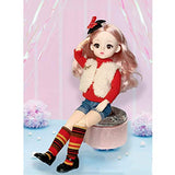 Udolls Bjd Dolls Smart Doll, (Gift Package with Greeting Card), 1/6 Kawaii 12 Inch 21 Ball Jointed Doll, DIY Toys Makeup Head Full Set Clothes Shoes Wig for Girl, Ada