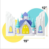 Boley Ice Castle Princess Dollhouse - 26 Piece Doll House Toy Playset with Large Light and Sound Castle, Little Princesses, Palace Furniture and Frozen Kingdom Garden for Little Girls
