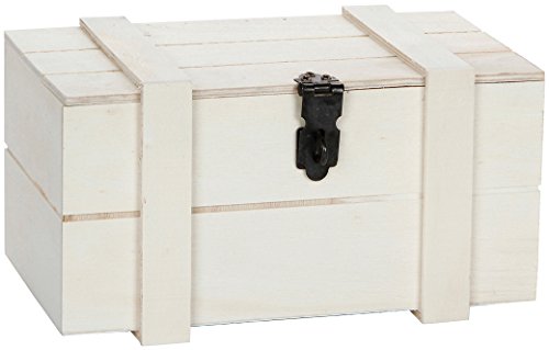 Darice Unfinished Wooden Box with Hinged Curved Top, 7.5" x 4.6" x 3.9" Multicolor