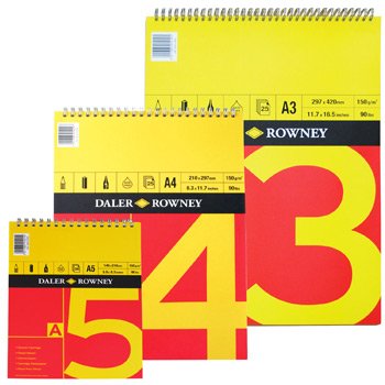 Daler Rowney Red & Yellow A5 Spiral Sketch Pad by Daler Rowney