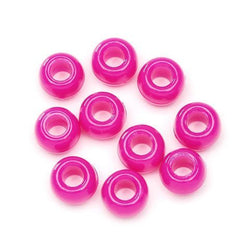 Bulk Buy: Darice DIY Crafts Pony Beads Plastic Opaque Neon Pink 9mm 400 pieces (3-Pack) 06121-5-95