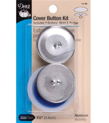 Dritz Aluminum Cover Button Kits-Size60, 1-1/2 Inch, 2 Buttons