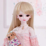 HGFDSA 1/4 BJD Doll SD Doll Simulation Doll 41Cm 16.1 Inches Doll Full Set Joint Doll Gift Package with BJD Clothes Wigs Shoes Makeup DIY Handmade Toys