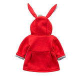 CoKate Infant Baby Girl Fall Winter Hooded Coat Sweet Rabbit Jackets Outerwear (Red, 18-24 Months)