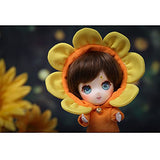 Cute Flowers BJD Doll 13cm 1/12 Mini Exquisite SD Dolls Ball Jointed Doll with Clothes + Shorts + Shoes + Wig + Hand Painted Makeup, for Gift Collection