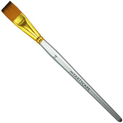 Taklon Synthetic Brushes - Short Handle Replacement Brushes … (Flat 3/4")