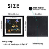 Diamond Painting Kits for Adults with Frame,Round Full Drill Crystal Rhinestone Gem Painting Art by Number Kits,Embroidery Cross Stitch Arts Craft for Home Wall Decor Cat,11.8 x 11.8 inch