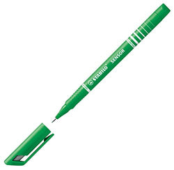 Stabilo Sensor 10er Collapsible Box Green - Fineliner with Sprung Tip