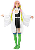 C-ZOFEK Women's Anime Cosplay Costume White Kimono Black Suit Outfit with Socks (Medium)