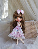 leoglint Blythe Doll Clothes, Dress Clothing for Blythe Doll 30 cm 1/6 Bjd Dolls Azone ICY Licca Doll (Pink)