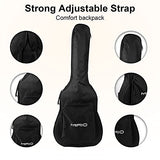 MIRIO 41 Inches Acoustic Guitar, Folk Full Size Dreadnought Acustica Guitarra Bundle Kit for Beginner Adult, Full Size 41 Inch Guitar with Bag Tuner String Picks(Matte Black)