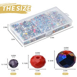 KINGSHINE Mixed 4/6/8mm Round Rondelle Beads 1000pcs Lampwork Briolette Glass Crystal Beads for Jewelry Making Kit,Bracelets,Necklaces,Earrings(Multicolor)