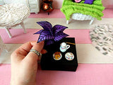 Miniature Persian Shield Plant. Handmade Mini Potted Flower Dollhouse 1:6 scale