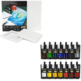 Arteza Acrylic Paint and Foldable Canvas Bundle, Drawing Art Supplies for Artist, Hobby Painters & Beginners