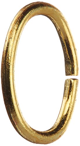 Darice Jewelry Designer BF1035 Oval Gold Jump Ring - 100 Piece Package - 6mm by 8mm - 20 Gauge