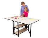 Sullivans 38431 Home Hobby Adjustable Height Foldable Table, 59 x 35.8