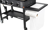 Blackstone 36 inch Outdoor Flat Top Gas Grill Griddle Station - 4-burner - Propane Fueled - Restaurant Grade - Professional Quality - With NEW Accessory Side Shelf and Rear Grease Management System