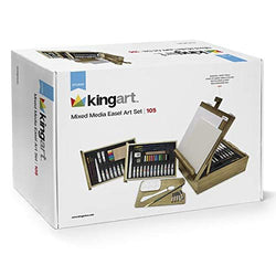 KINGART 129 Mixed Media Easel Art Kit - Set of 105 Kit-105 Piece