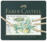 Faber-Castel FC112124 PITT Pastel Pencils In A Metal Tin (24 Pack), Assorted