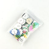 PCS Strawberry Buttons- Mixed Colours of Various Plain Round DIY Buttons for Sewing and Crafting by