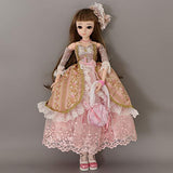 Fityle 18 Joints 60cm BJD Princess Doll Doris Katie Facelift Doll DIY Custom Toy Xmas New Year Gift Home Ornaments