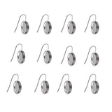 Pandahall 50pcs Stainless Steel Earring Hooks S Shape Ear Wire with Cabochon Setting Bezel Blank