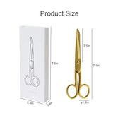 MultiBey Scissors Straight Recycled Stainless Steel 7" Copper Gold Multipurpose Fabric Leather Arts and Crafts Paper Shears Heavy Duty