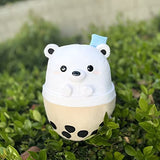 Avocatt Polar Bear Boba Plushie - 10 Inches Ice Bubble Milk Tea Asian Comfort Food Soft Plush Toy Stuffed Animal - Kawaii Cute Japanese Anime Style Gift