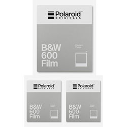 Polaroid Originals B&W 600 Instant Camera Film (8 Exposures) 3-Pack