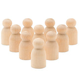 Unfinished Wood Baby Peg Doll 1-1/8 Inch, Bag of 50 Baby Game Pawn Doll Bodies, from Birch by Woodpeckers