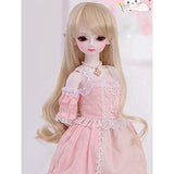 HGFDSA 1/4 BJD Doll SD Doll Simulation Doll 41Cm 16.1 Inches Doll Full Set Joint Doll Gift Package with BJD Clothes Wigs Shoes Makeup DIY Handmade Toys