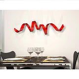 Statements2000 Contemporary Red Metal Wall Sculpture - Modern Handcrafted Abstract Wall Twist Metal Art - Red Home Accent Wall Decor - Cardinal Twist by Jon Allen
