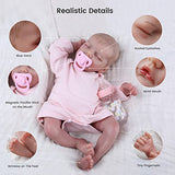 CHAREX Realistic Reborn Baby Dolls - 18 inch Silicone Baby Dolls Lifelike Sleeping Newborn Baby Dolls Weighted Soft Cloth Body Gift Set for Children Kids Boys Girls Age 3+