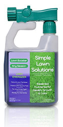 Commercial Grade Lawn Energizer- Grass Micronutrient Booster w/ Nitrogen- Natural Liquid Turf Spray Concentrated Fertilizer- Any Grass Type, All Year- Simple Lawn Solutions- 32 Ounce
