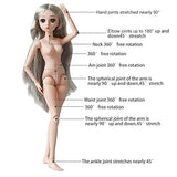 Anyren Fashion Girl Joints Doll 3D Simulation Doll with Long Hair Soft Body Outfit Dress up Collection Toy Cuddle Gift Attractive Toy Gift for Girls
