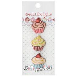 Sweet Delights Buttons-Cupcakes