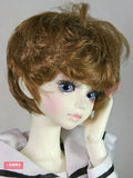 BJD Doll Hair Wig Mohair 7-8 inch 18-20cm Brown 1/4 MSD DZ DOD LUTS