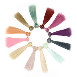 B Set Of 12 Color SD Doll DIY Straight Hair 15cm100cm BJD/- For Arts and Crafts, Doll Making, and More