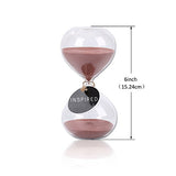 SWISSELITE Biloba 6 Inch Puff Sand Timer/Hourglass 60 Minutes - Cocoa Color Sand - Inspired